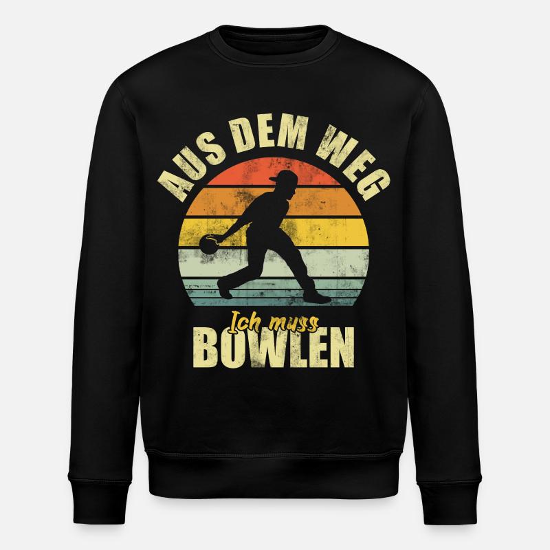 Bowling Bowling Funny Saying - Stanley/Stella ROLLER Unisex Organic Sweatshirt - black