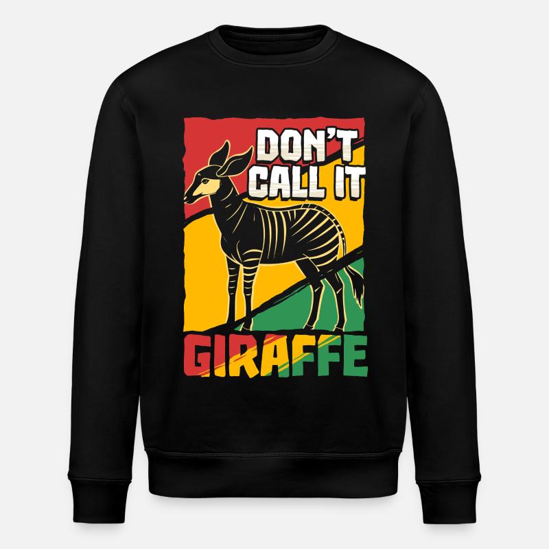 Okapi Animal - Sweat bio ROLLER Stanley/Stella Unisexe - noir