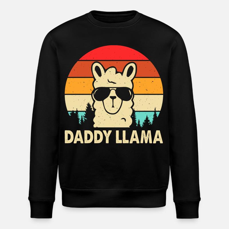 Papa Llama - Sweat bio ROLLER Stanley/Stella Unisexe - noir