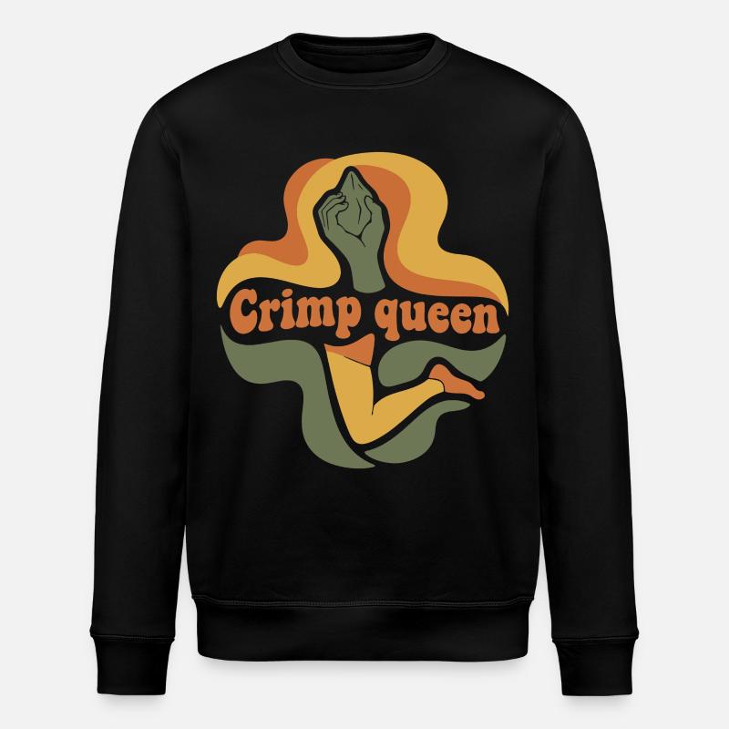 Crimp Queen Kletterer, Bouldering-Klettererin, Kletterin - Stanley/Stella Unisex Bio-Sweatshirt ROLLER - Schwarz