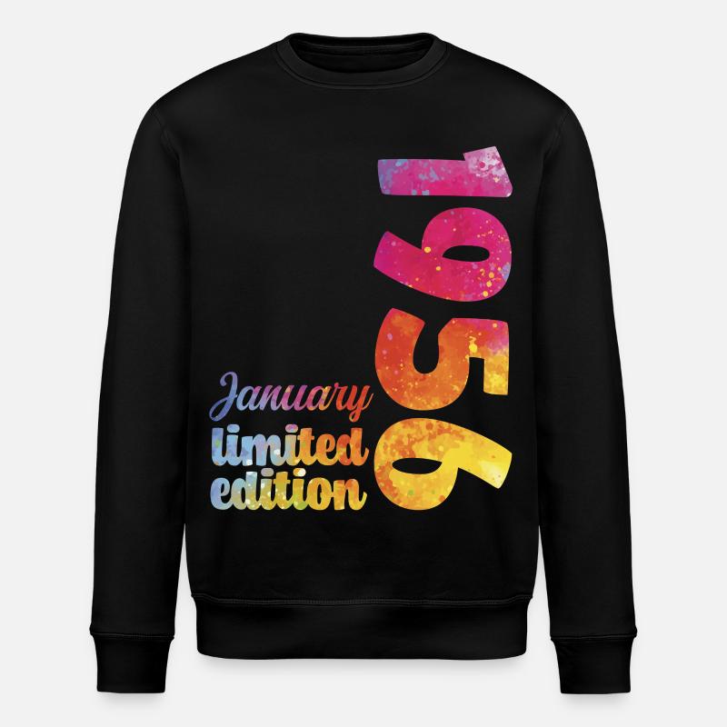 Cadeau D'anniversaire Janvier 1956 Anniversaire - Sweat bio ROLLER Stanley/Stella Unisexe - noir