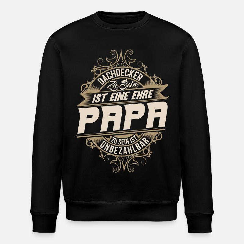 Papa couvreur - Sweat bio ROLLER Stanley/Stella Unisexe - noir