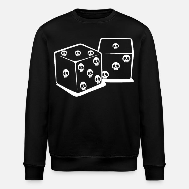 Playing with dice (white) - Stanley/Stella ROLLER Unisex Organic Sweatshirt - black