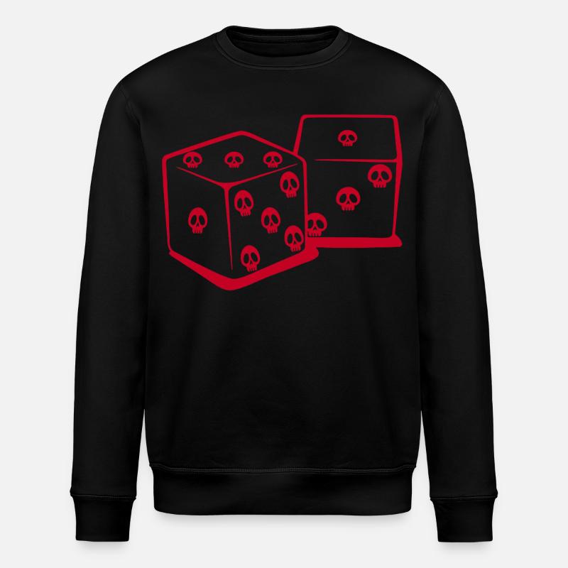 Playing with dice (red) - Stanley/Stella ROLLER Unisex Organic Sweatshirt - black