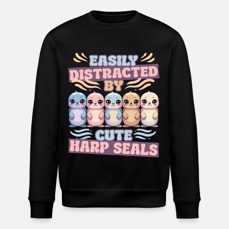 Sattelrobbe Robben - Stanley/Stella Unisex Bio-Sweatshirt ROLLER - Schwarz