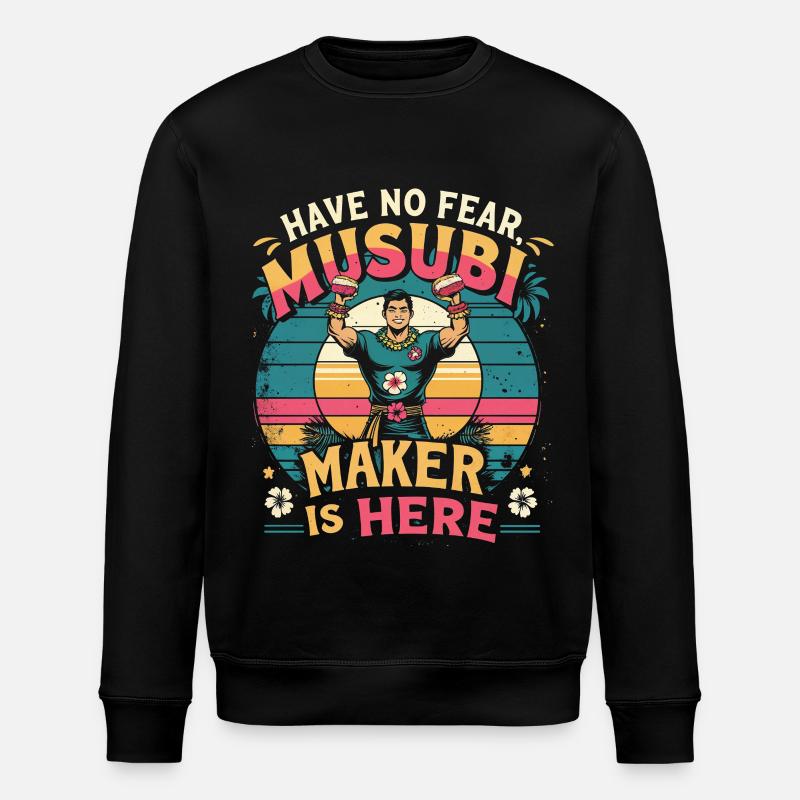 Musubi Maker Is Here - Stanley/Stella ROLLER Unisex Organic Sweatshirt - black