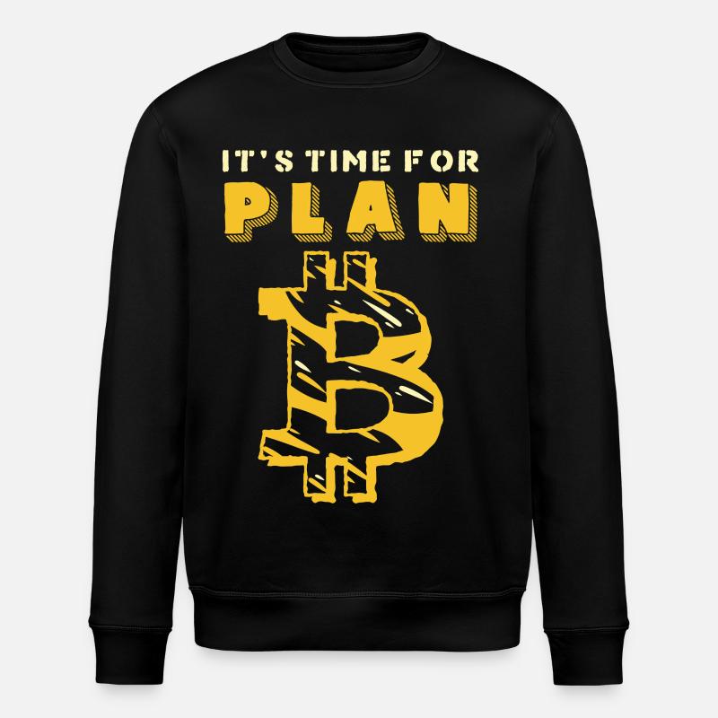 PlanB Krypto Humor Grafik - Stanley/Stella Unisex Bio-Sweatshirt ROLLER - Schwarz
