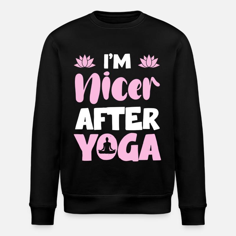 Nice After Yoga – Relaxed - Stanley/Stella ROLLER Unisex Organic Sweatshirt - black