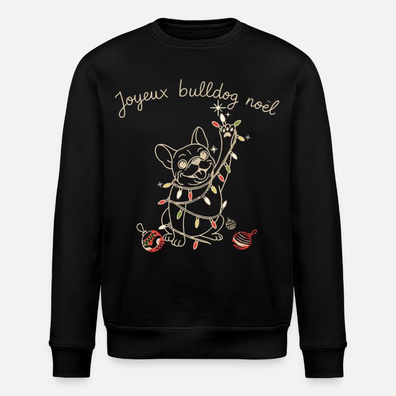 BULLDOGGE NOEL - Stanley/Stella Unisex Bio-Sweatshirt ROLLER - Schwarz
