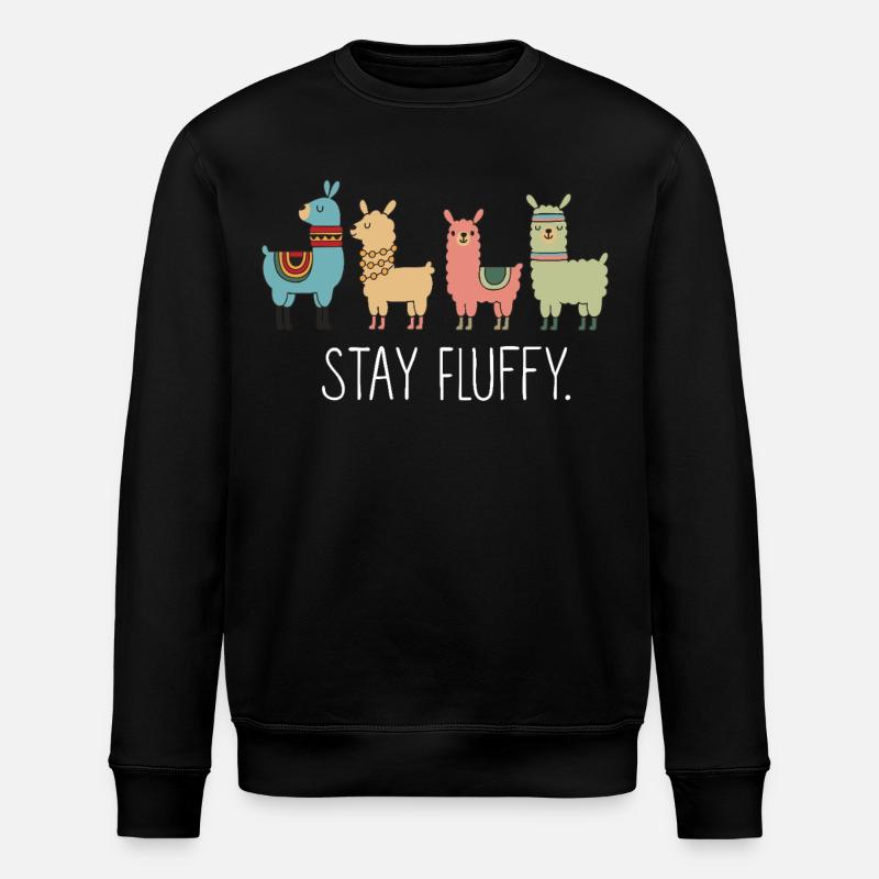 Illustration d’alpaga Stay Fluffy - Sweat bio ROLLER Stanley/Stella Unisexe - noir