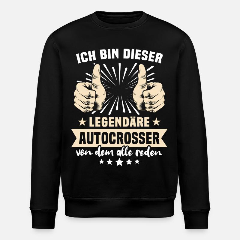 Autocrosser Sprüche - Stanley/Stella Unisex Bio-Sweatshirt ROLLER - Schwarz