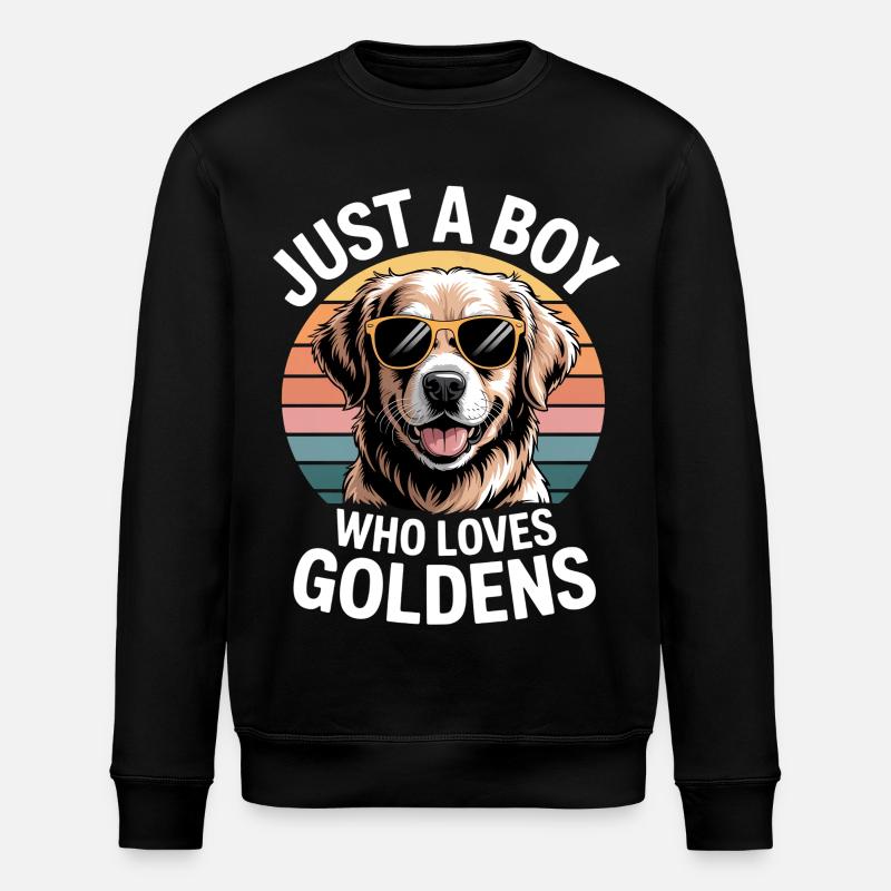 Golden Retriever Sonnenbrille - Stanley/Stella Unisex Bio-Sweatshirt ROLLER - Schwarz