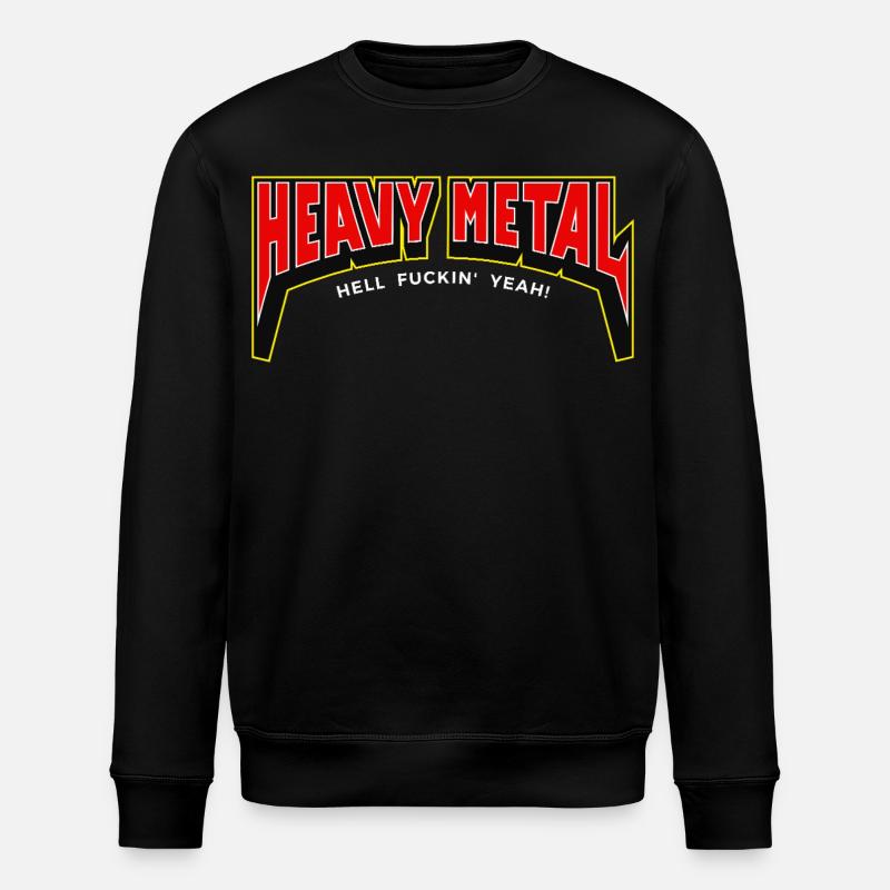 Heavy Metal Hell yes 3D-Logo-Banner - Stanley/Stella Unisex Bio-Sweatshirt ROLLER - Schwarz