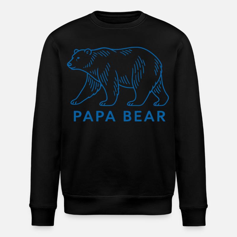 Papa Bear - Stanley/Stella ROLLER Unisex Organic Sweatshirt - black