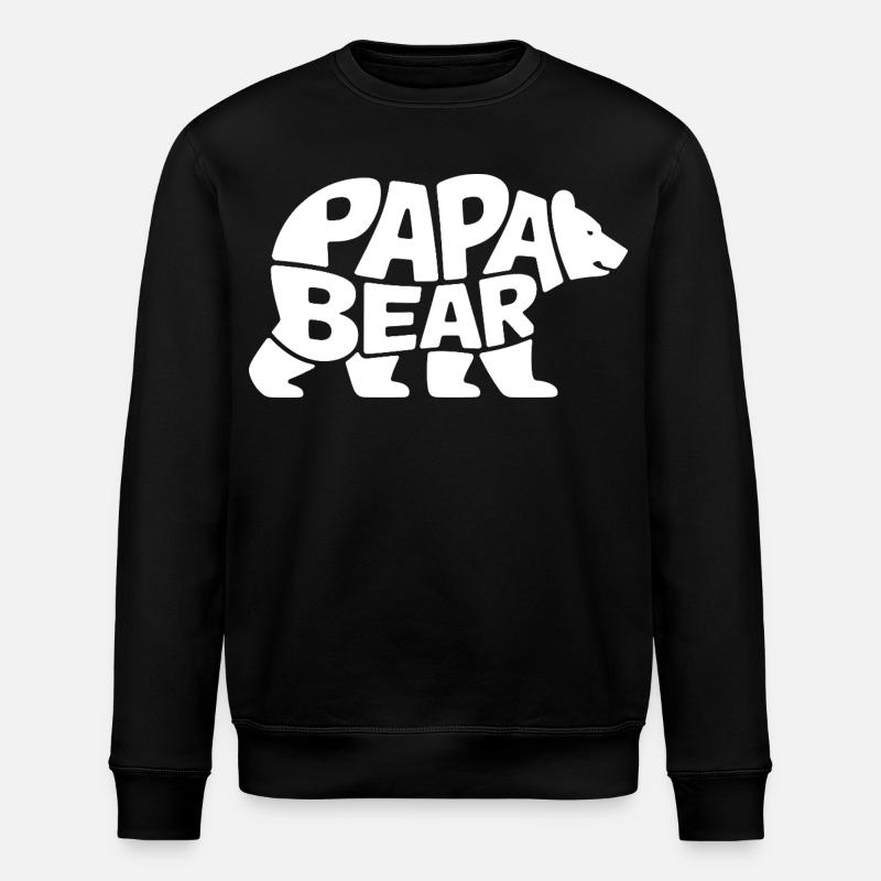 Papa Bear - Stanley/Stella Unisex Bio-Sweatshirt ROLLER - Schwarz
