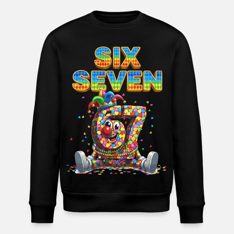 67 Six Seven Karnevalssød Gave - Stanley/Stella økologisk unisex-sweatshirt ROLLER - sort