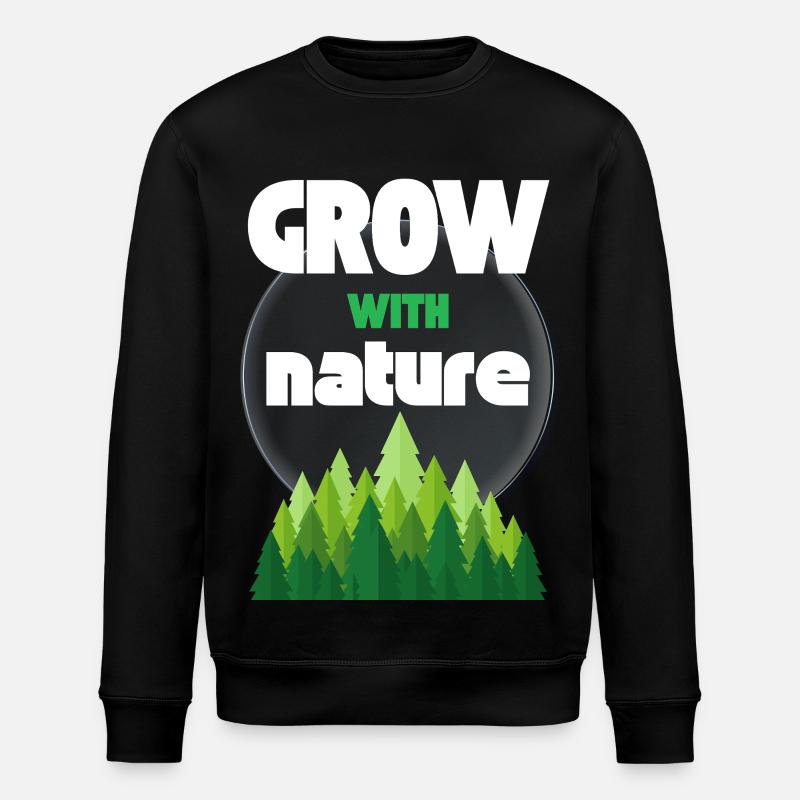 Grandir avec la nature - Sweat bio ROLLER Stanley/Stella Unisexe - noir
