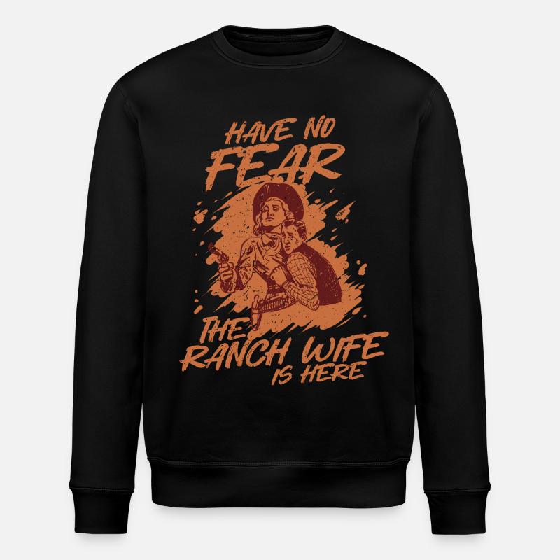 Ehefrau eines Bauern Mutter - Stanley/Stella Unisex Bio-Sweatshirt ROLLER - Schwarz