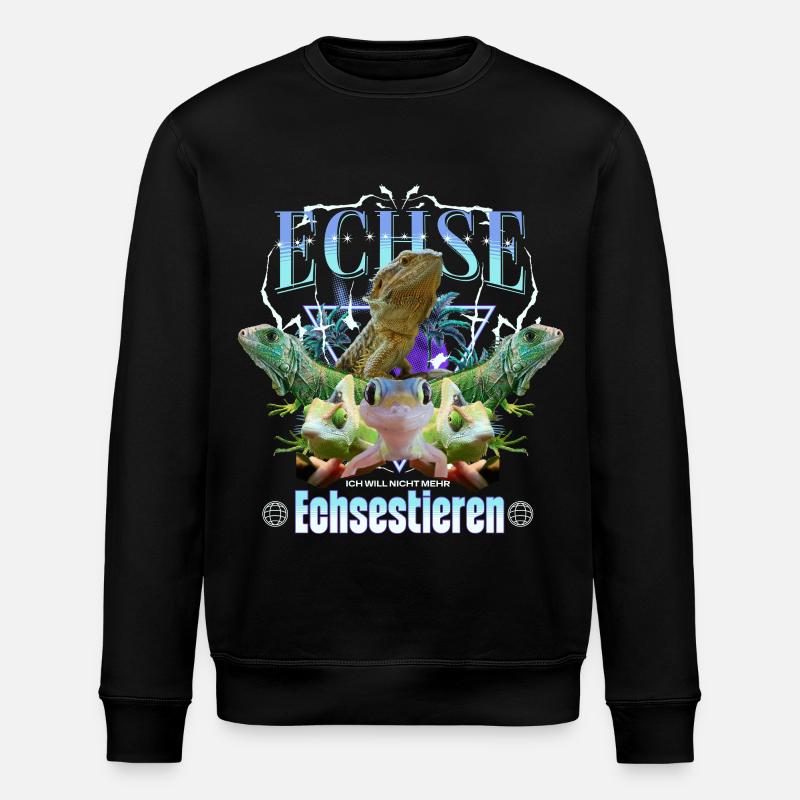 Lizard Y2K Bootleg - Stanley/Stella ROLLER Unisex Organic Sweatshirt - black