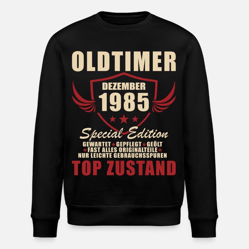 Oldtimer Dezember 1985 Spezial Edition - Stanley/Stella Unisex Bio-Sweatshirt ROLLER - Schwarz