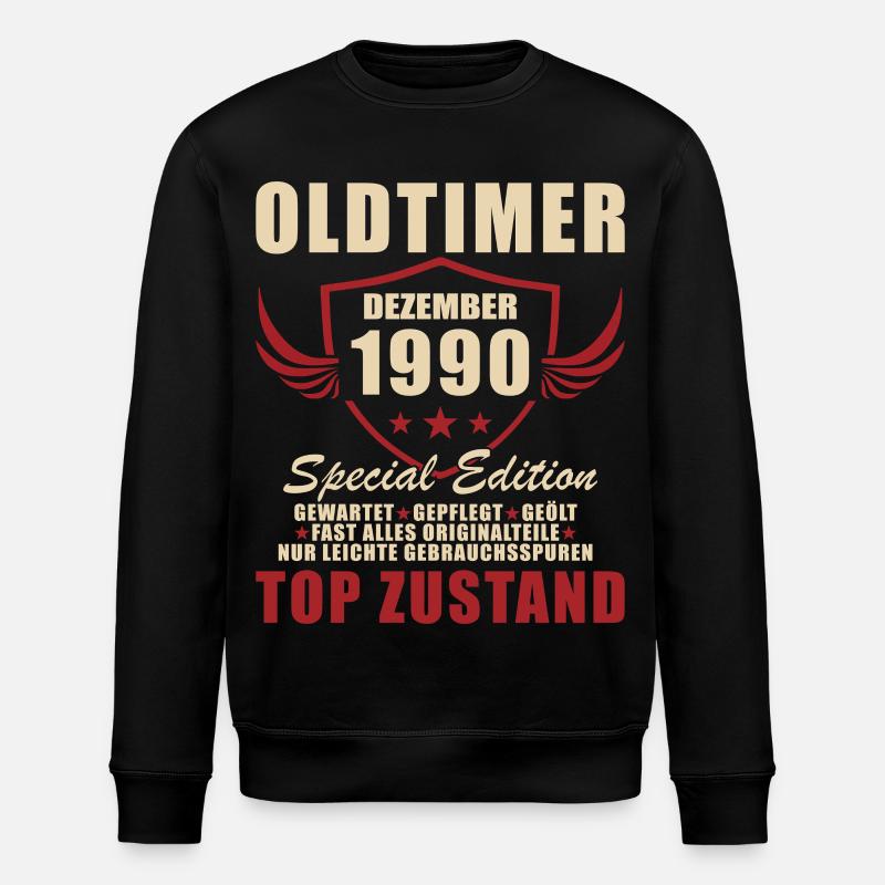 Oldtimer Dezember 1990 Sonderedition - Stanley/Stella Unisex Bio-Sweatshirt ROLLER - Schwarz