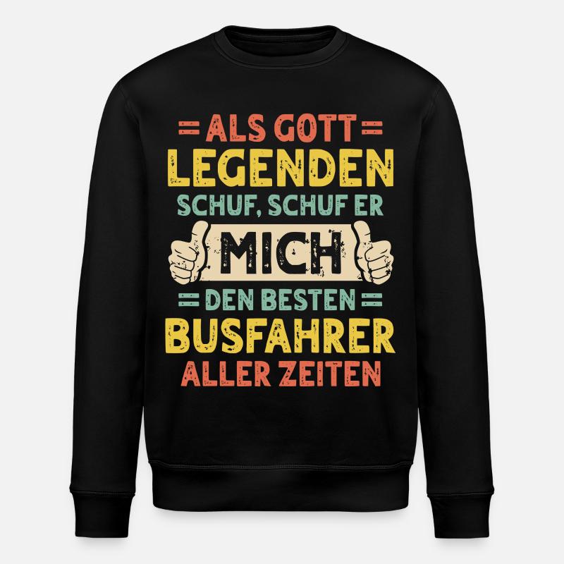 Busfahrer - Stanley/Stella Unisex Bio-Sweatshirt ROLLER - Schwarz