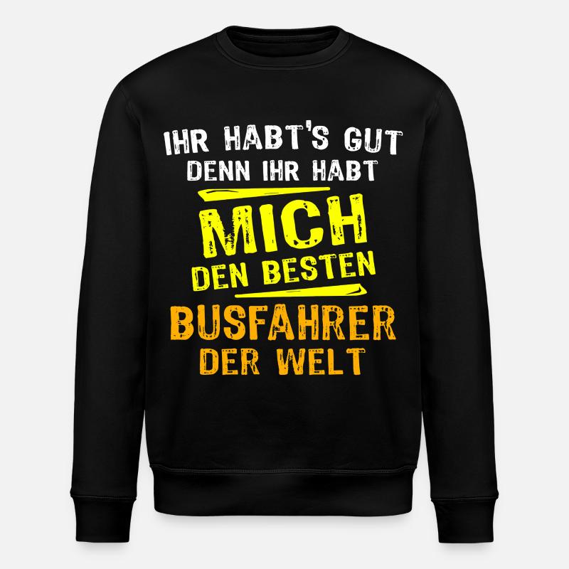 Cadeau de chauffeur de bus - Sweat bio ROLLER Stanley/Stella Unisexe - noir