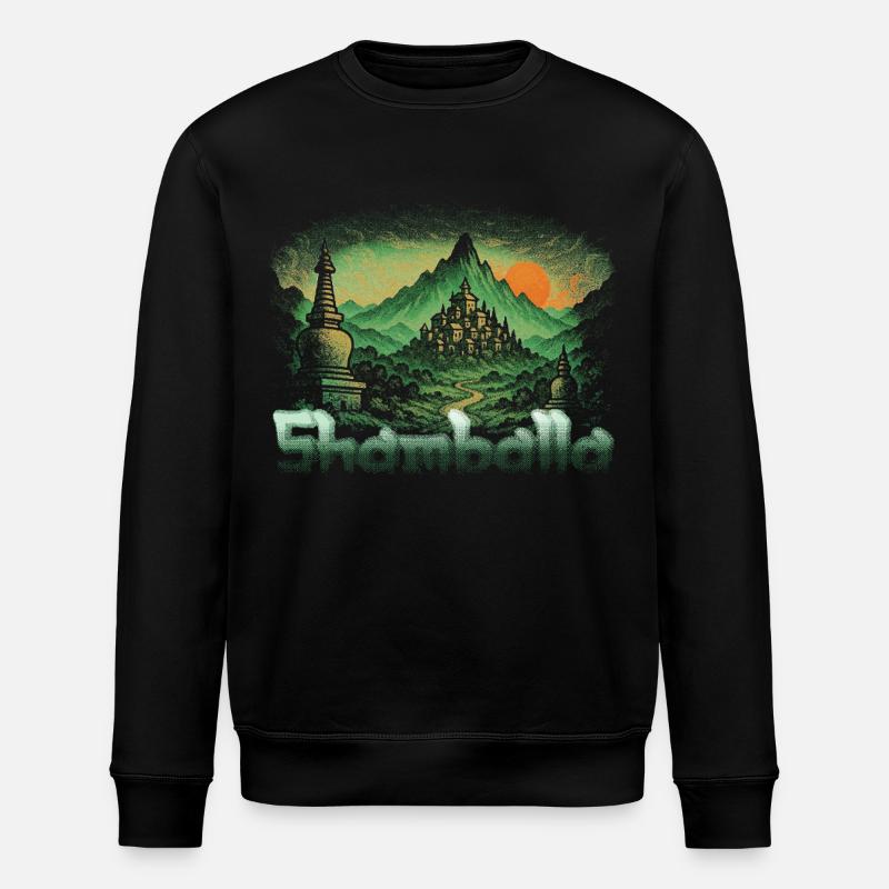 Coucher de soleil de Shamballa - Sweat bio ROLLER Stanley/Stella Unisexe - noir