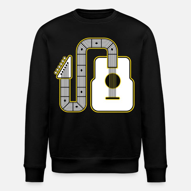 Abstrakte Gitarrenkunst - Stanley/Stella Unisex Bio-Sweatshirt ROLLER - Schwarz