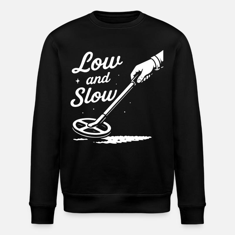 Niedrige und langsame Schatzsuche-Metallerkennung - Stanley/Stella Unisex Bio-Sweatshirt ROLLER - Schwarz