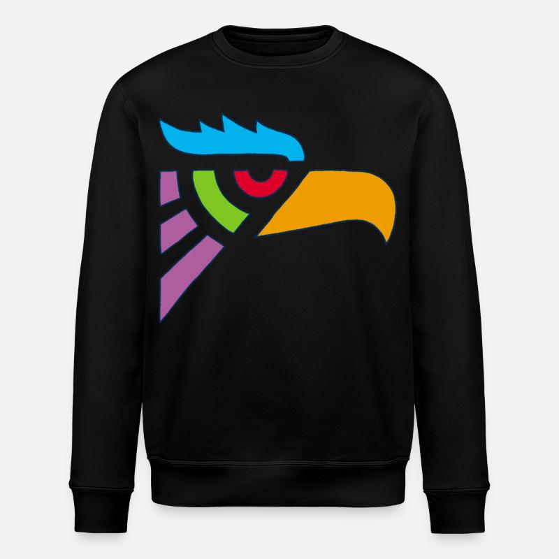 Tribal Eagle Head - Stanley/Stella ROLLER Unisex Organic Sweatshirt - black