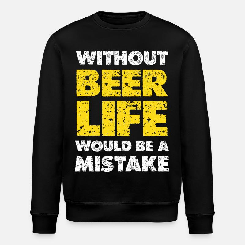 Ohne Bier wäre Leben ein Fehler - Stanley/Stella Unisex Bio-Sweatshirt ROLLER - Schwarz