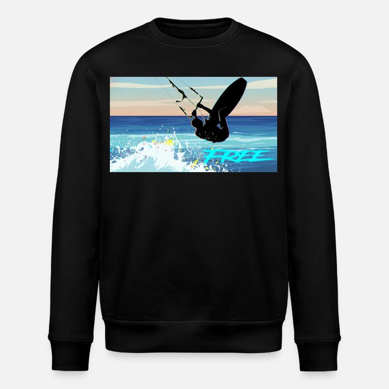 Le kitesurf - Sweat bio ROLLER Stanley/Stella Unisexe - noir