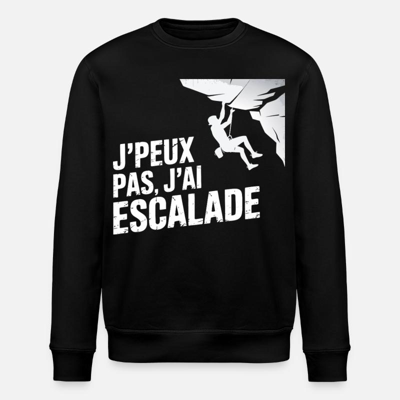 I can't I climbed - Stanley/Stella ROLLER Unisex Organic Sweatshirt - black