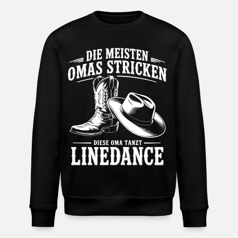 Grandma Dancing LineDance - Stanley/Stella ROLLER Unisex Organic Sweatshirt - black