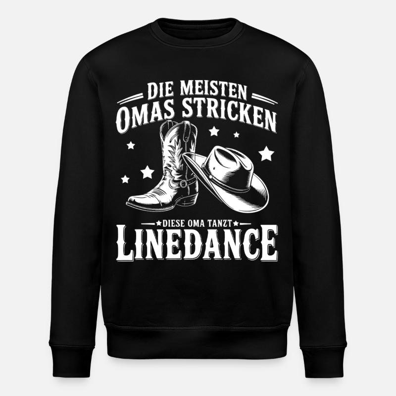 Granny Line Dance Boots - Stanley/Stella ROLLER Unisex Organic Sweatshirt - black
