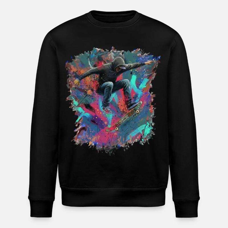 Skateboarding - Sweat bio ROLLER Stanley/Stella Unisexe - noir