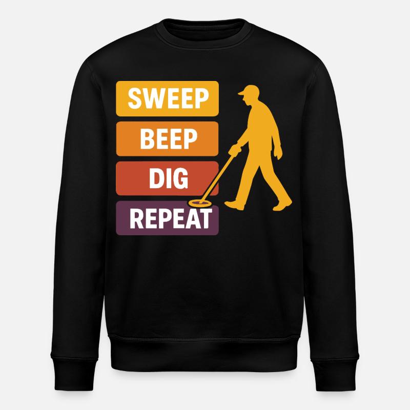 Sweep Beep Grab Repeat Metallerkennung - Stanley/Stella Unisex Bio-Sweatshirt ROLLER - Schwarz