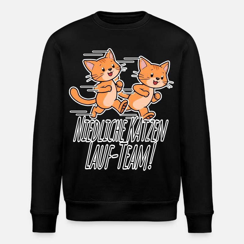 Équipe de course des chats mignons ! - Sweat bio ROLLER Stanley/Stella Unisexe - noir