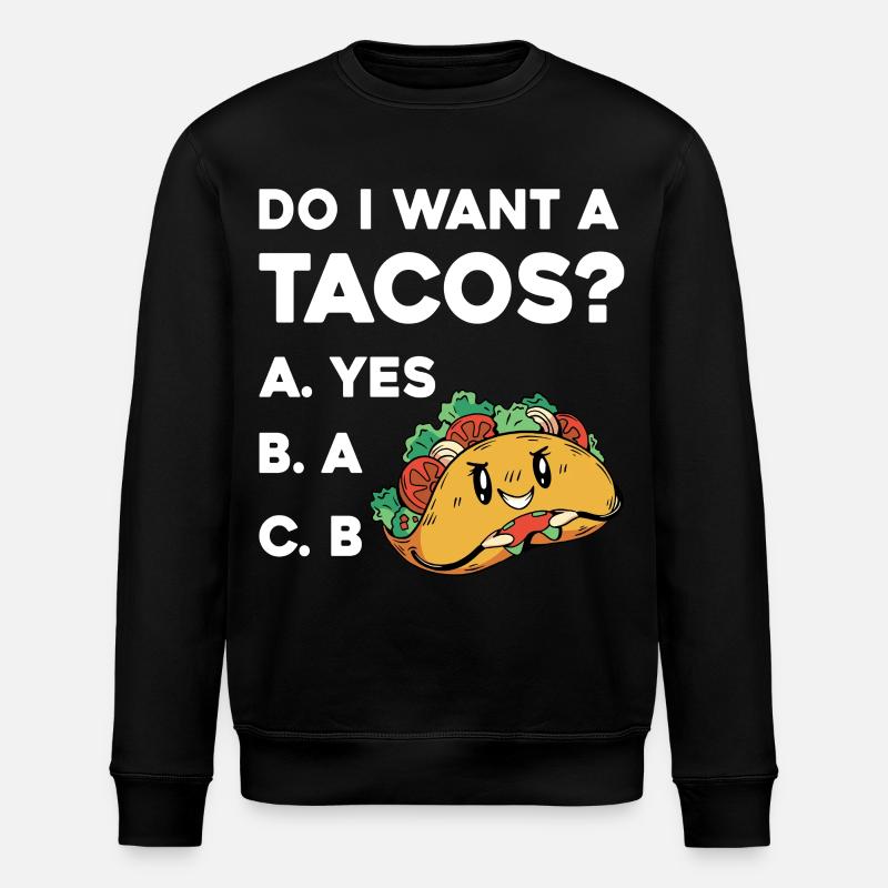 Taco Frage: Ja Oder Nein - Stanley/Stella Unisex Bio-Sweatshirt ROLLER - Schwarz