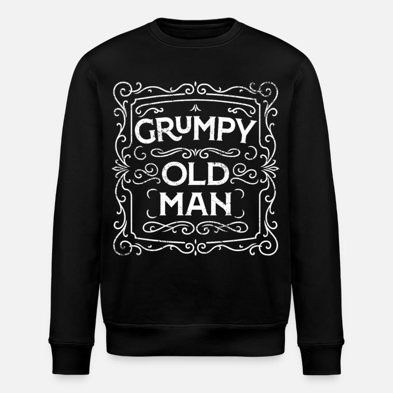 Grumpy Old Man - Stanley/Stella ROLLER Unisex Organic Sweatshirt - black