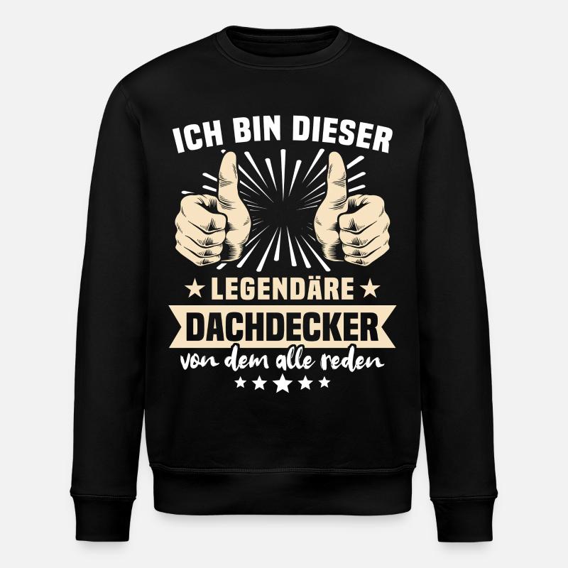 Dictons de couvreur - Sweat bio ROLLER Stanley/Stella Unisexe - noir