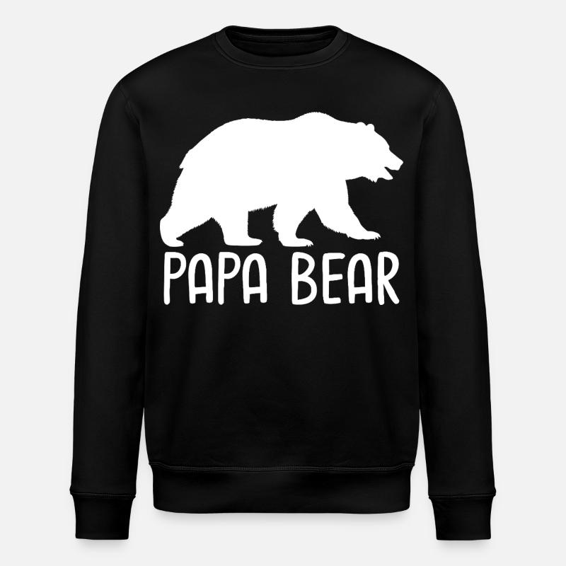Papa Bear - Stanley/Stella Unisex Bio-Sweatshirt ROLLER - Schwarz