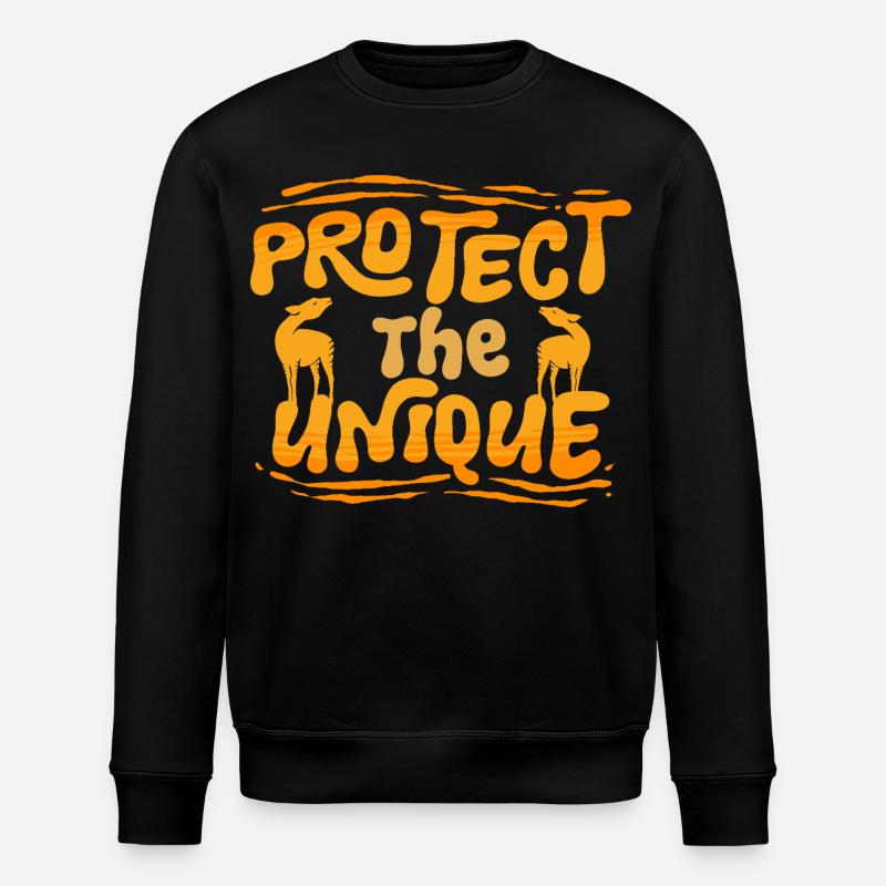 Okapi Tier Protect The Unique - Stanley/Stella ROLLER Unisex Organic Sweatshirt - black