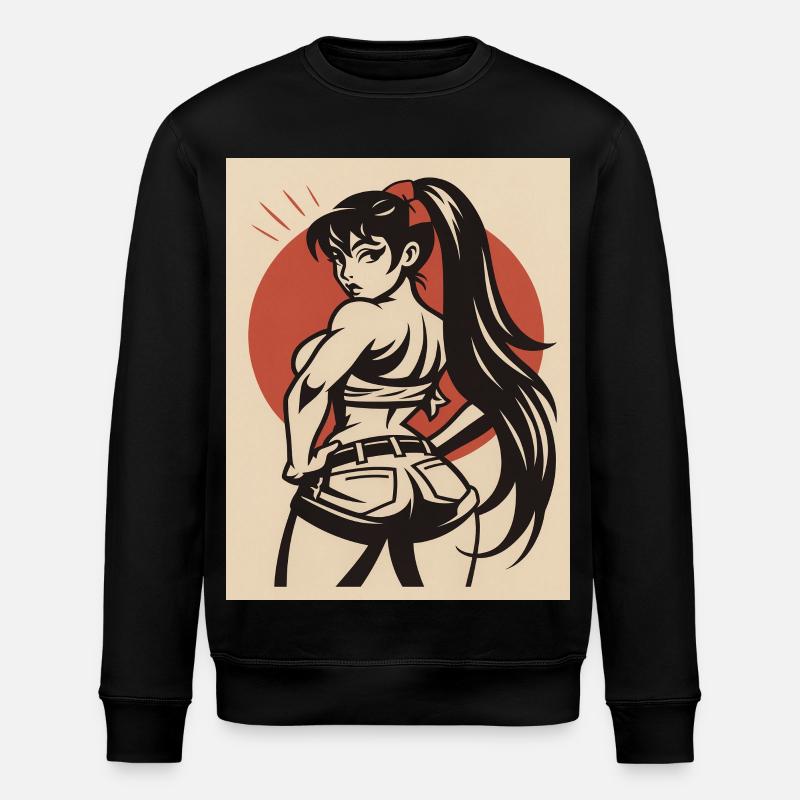 Pin-up d’une combattante - Sweat bio ROLLER Stanley/Stella Unisexe - noir