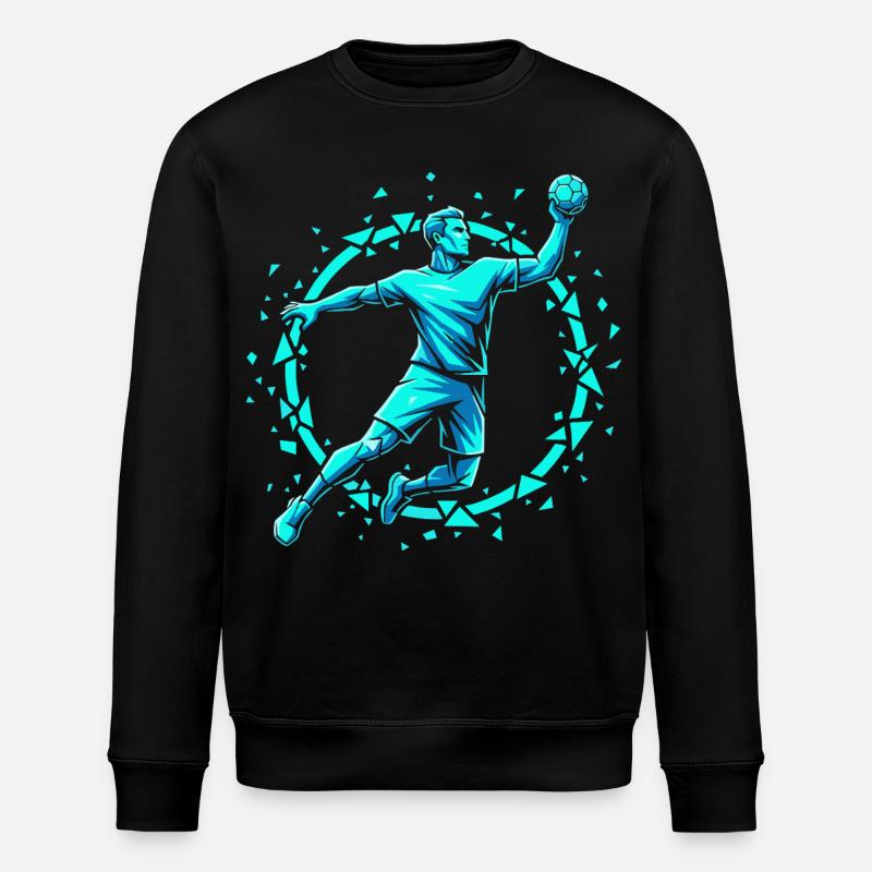 Handball Leidenschaft Hitze Training Geschenk - Stanley/Stella Unisex Bio-Sweatshirt ROLLER - Schwarz