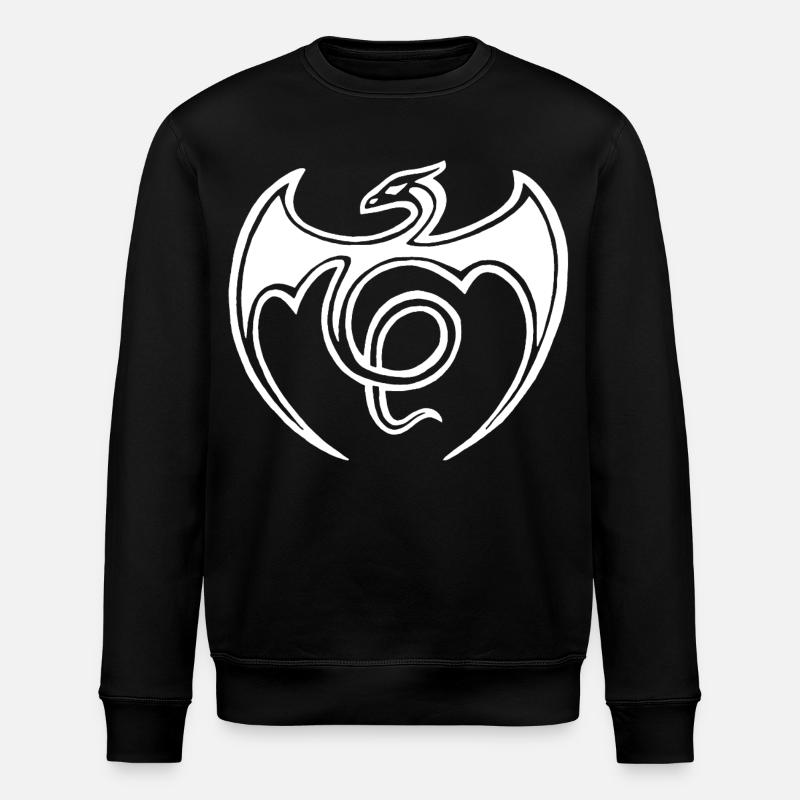 Dragon blanc volant - Sweat bio ROLLER Stanley/Stella Unisexe - noir