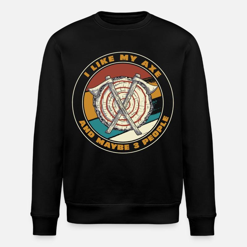 Axe Targets Retro Patch - Stanley/Stella ROLLER Unisex Organic Sweatshirt - black