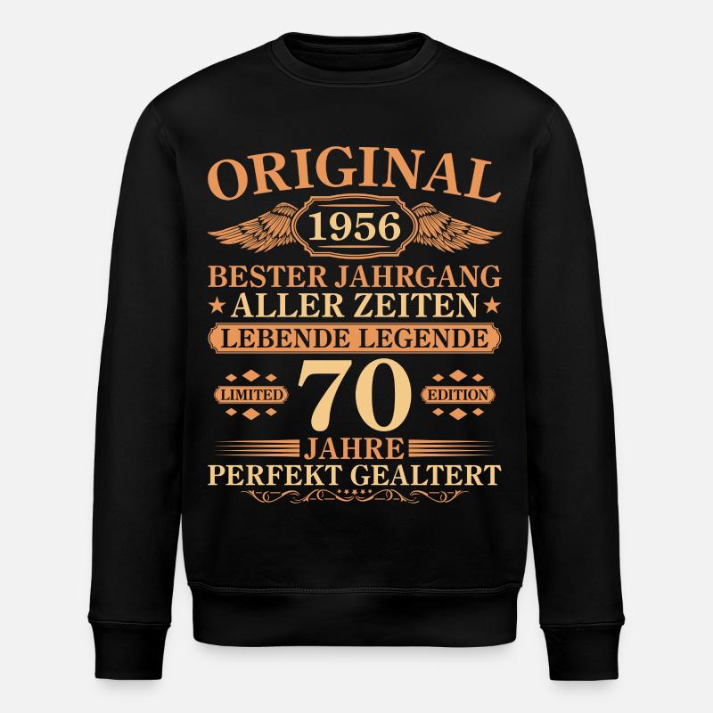 1956 Millésime parfaitement vieilli 70e anniversaire - Sweat bio ROLLER Stanley/Stella Unisexe - noir