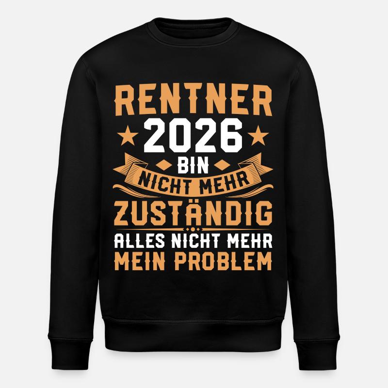 Retraite non responsable - Retraités 2026 - Sweat bio ROLLER Stanley/Stella Unisexe - noir
